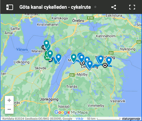 Cykelruten langs Göta kanal